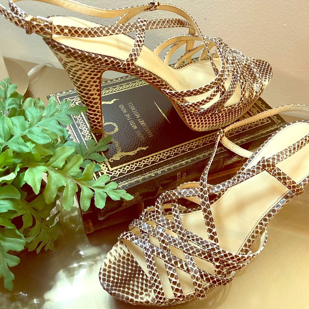 Spotted Snake Leather Vince Camuto Platform